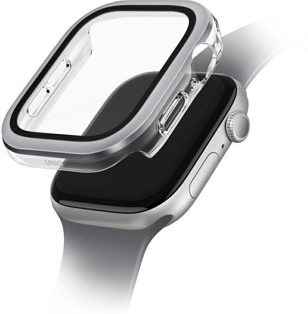 UNIQ Hülle für Apple Watch Series 10, Gehärtetes Glas, Silber - Bild 1