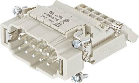 HARTING Stifteinsatz 09330104636 mit 10 Schrauben in Grau aus Kunststoff - Bild 1