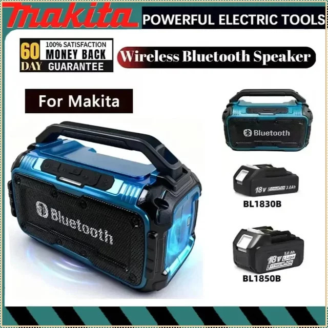 Makita kabelloser Bluetooth-Lautsprecher mit USB-C-Anschluss und Stereo-Surround-Sound für Makita-Akkus - Bild 1
