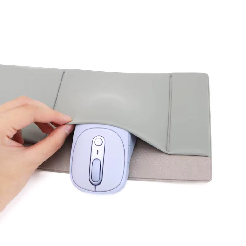 Selbstklebende Aufbewahrungstasche aus Leica-Stoff für Notebook-Computer, Datenkabel und Festplatten von CHENJ in Schwarz - Bild 3