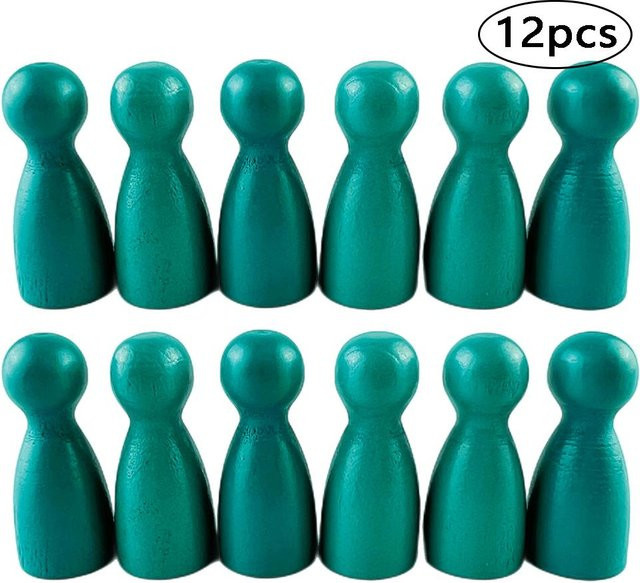 Binchi Keji Travel Schach Pfand, Holz, Blau, 12-teiliges Set - Bild 1