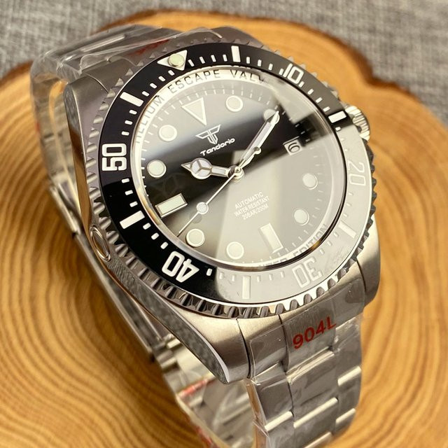 Tandorio Armbanduhr Automatik, schwarzes Zifferblatt, Saphirglas, 43 mm, Herren - Bild 1
