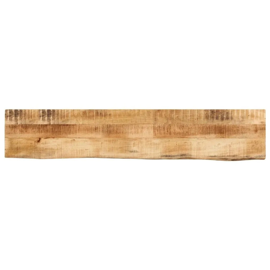 vidaXL Tischplatte aus Massivholz in Braun, Mangoholz mit Baumkante, B/T/H: 180 x 40 x 2,5 cm - Bild 2