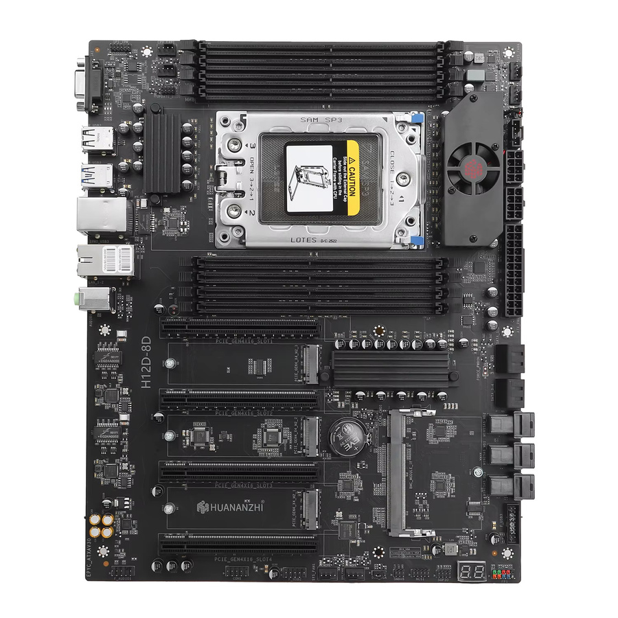 HUANANZHI H12D 8D AMD-Motherboard mit BMC-Modul, unterstützt AMD EPYC 7002 und 7003 Serie, 8-Kanal-Speicher, Dual 2.5G-Netzwerk, Schwarz - Bild 5