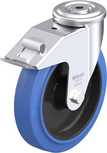 Blickle LER-POEV 200XR-FI-SB Stahlblech-Lenkrolle in Blau und Schwarz mit 200 mm Rad-Durchmesser und 300 kg Tragfähigkeit - Bild 1