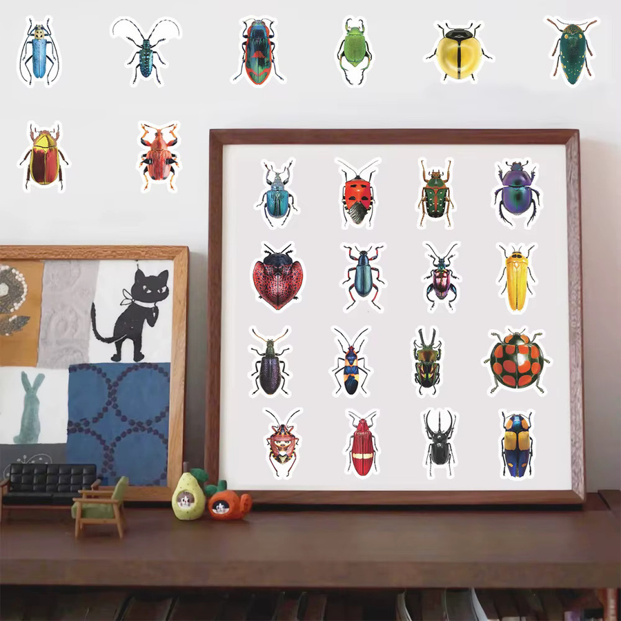 LOLEDE Cartoon Insekten und Käfer Aufkleber aus PET in Multicolour für DIY-Projekte, Laptops und Spielzeug - Bild 4