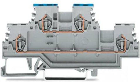 WAGO 279-513 Doppelstock-Durchgangsklemme 4mm Zugfeder Grau 50 Stück - Bild 1