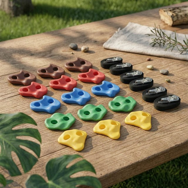 Binchi Klettergriffe, 18-teiliges Set, Outdoor-Spielzeug - Bild 1