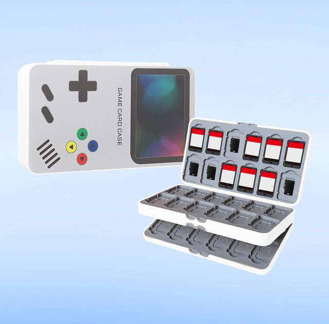 LOKPAD Spielkassetten-Aufbewahrungsbox in Weiß mit 48 Slots für Spielkassetten und 48 Micro-SD-Karten für Nintendo Switch, Switch Lite und OLED - Bild 1
