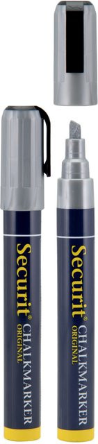 Securit 2er-Set Flüssigkreidemarker mit Keilspitze in Silber und Gelb, Schriftbreite 2-6 mm - Bild 1