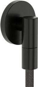 Hansgrohe Wandanschluss Fixfit Fine mit Rückflussverhinderer, 1/2 Zoll, Wandmontage, Messing, Matt Schwarz gebürstet - Bild 1
