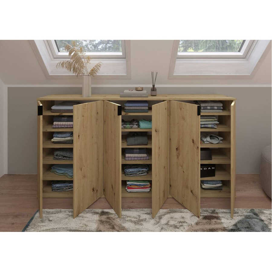 Garderobe xonox.home PROJEKT in Eiche Nachbildung, Farbe Braun, B/H/T: 183 x 99 x 34 cm - Bild 2