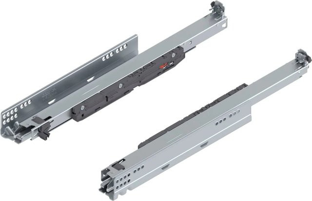 Blum Unterbodenführung Movento Blumotion S 760H4800s mit Soft-Close, Nennlänge: 480 mm, Tragkraft: 40 kg, Farbe: Silber - Bild 1