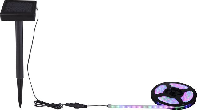 Globo LED-Solarlichterkette Bunt in Schwarz aus Kunststoff für den Garten - Bild 1