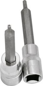 Kraftwerk 1/2" TX-Bit-Stecknuss T45 mit Bohrung, silber - Bild 1