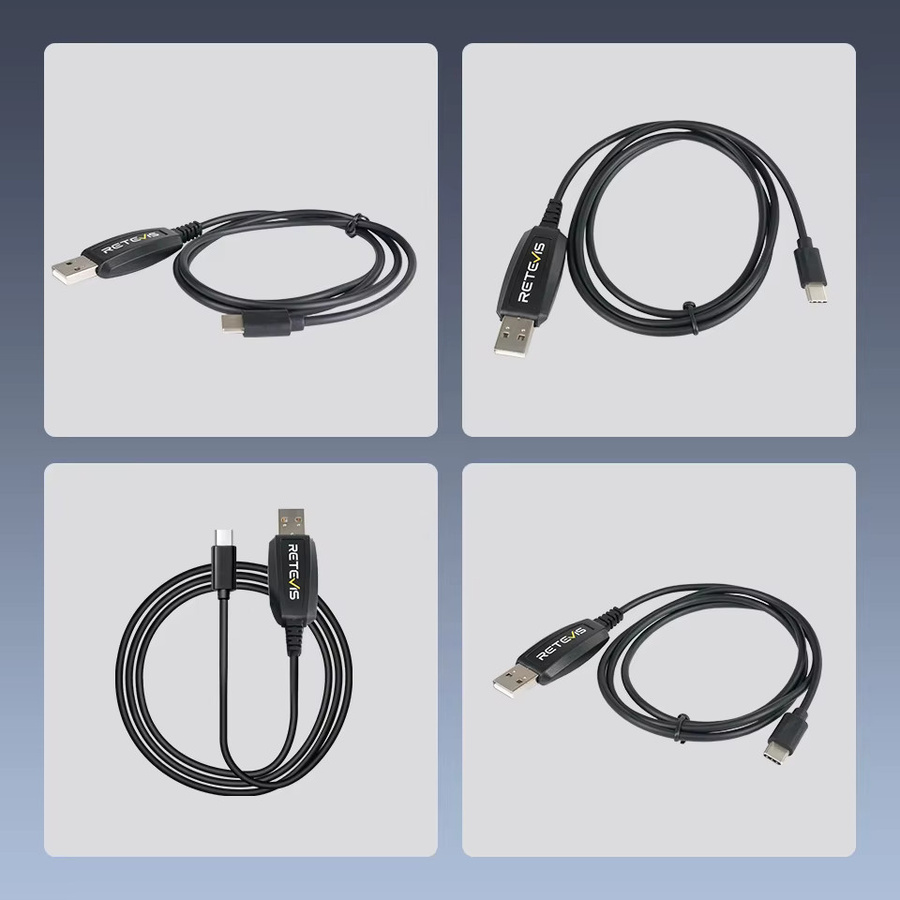 Retevis USB-C Programmierkabel für Walkie-Talkie PC48 und RB48, Schwarz, kompatibel mit Windows 7/XP/10/11 und Retevis RB648 Plus - Bild 4