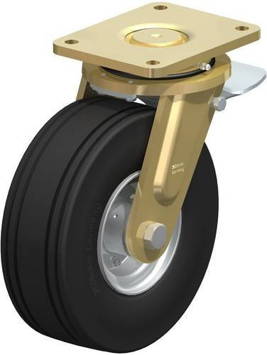 Blickle LS-VLE 250K-ST Lenkrolle mit Feststeller in Schwarz und Multicolour, Rad-Durchmesser: 25 cm, Tragfähigkeit: 450 kg - Bild 1