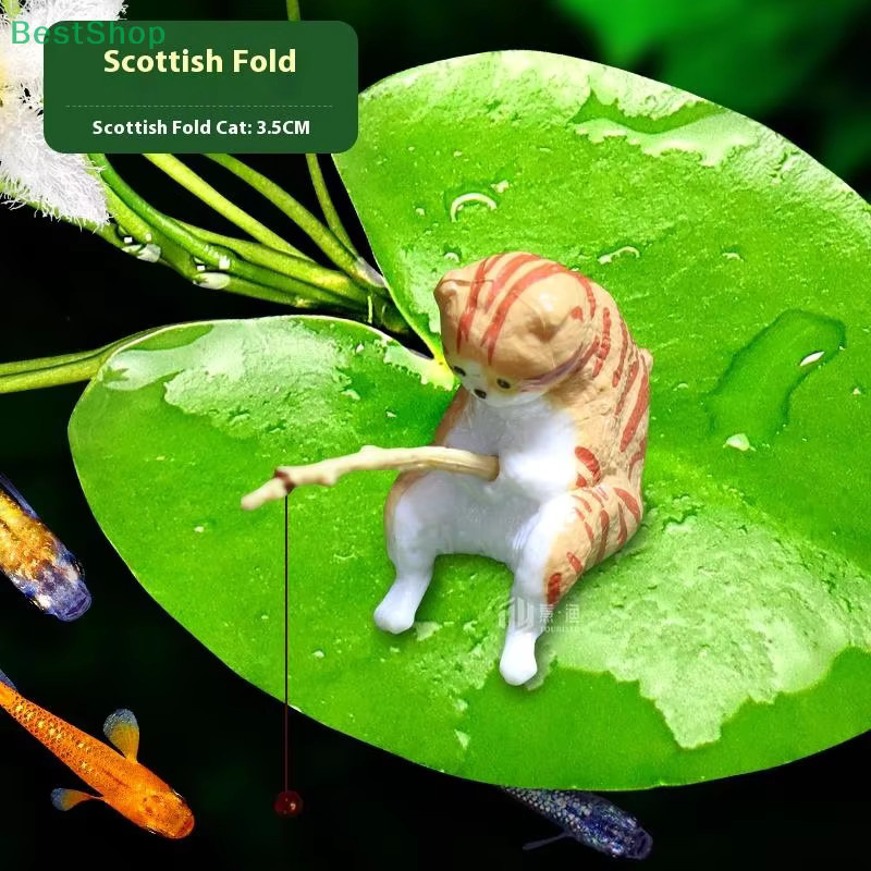 itut Victoria Sigur Cartoon Angeln Katze Mini Harz Figur für Mikrolandschaften und Garten Dekoration - Bild 3