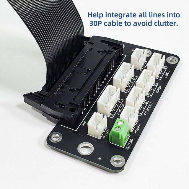 Tronxy Adapterplatine mit 82 cm 30-Pin Kabel für XY 2 Pro und X5SA Serie 3D-Drucker, bunt - Bild 1