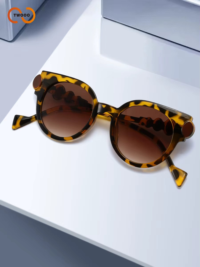 TWOOO Sonnenbrille Cat Eye, Vollrand, braun, Damen - Bild 3