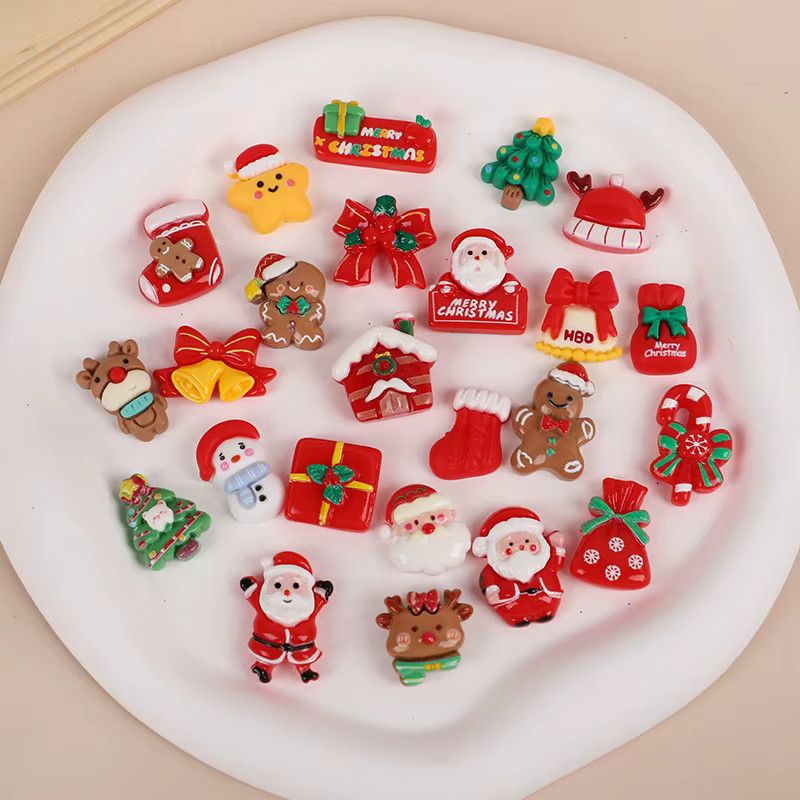 ZQNYCY Weihnachts Kühlschrankmagnete aus Harz im Cartoon-Design, gemischte Motiv-Set für Weihnachten und Neujahr, Multicolor - Bild 4