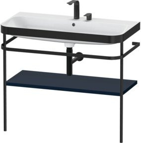 Duravit Möbelwaschtisch-Kombi Happy D.2 Plus in Blau s-matt mit Konsole und 2 HL, B/T: 97,5 x 49 cm - Bild 1