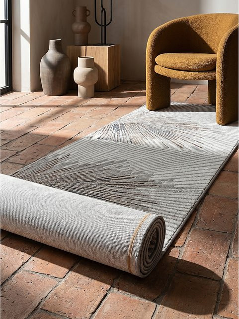 Läufer Kadima Design KAVALA aus Polyester in Grau, Breite: 80 cm, Länge: 300 cm - Bild 1