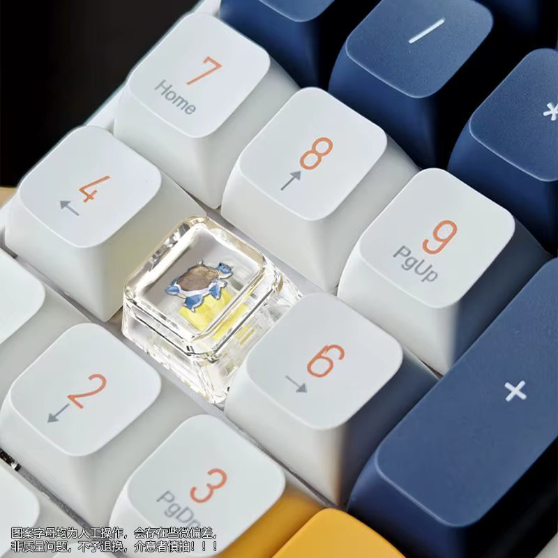 Bandai Pokémon Cartoon Tastenkappen aus transparentem PC für mechanische Tastaturen, 4 Stück mit Kreuzachsen-Design - Bild 2