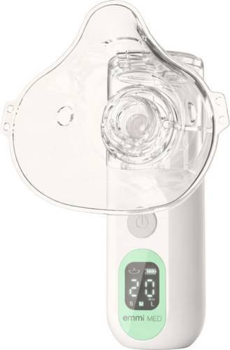 Emmi-Med Ultraschall-Inhalator in Weiß mit Inhalationsmaske und Mundstück - Bild 1