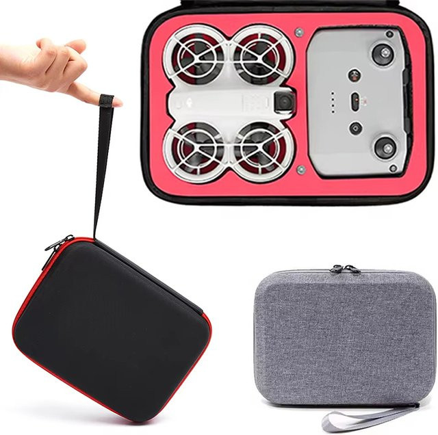 DJI Neo Tragbare Schutzbox und Aufbewahrungstasche für Drohnenzubehör und RC N3 in Schwarz oder Rot - Bild 1