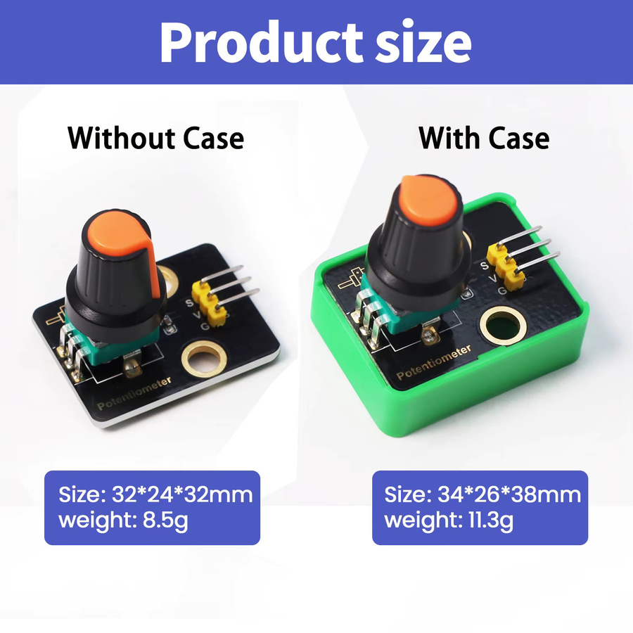 Keyestudio Drehpotentiometer Sensor in Multicolour für Arduino, Raspberry Pi und Lego DIY Projekte - Bild 4