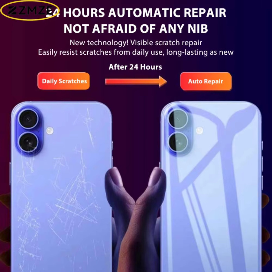 SnakeGlass Hydrogel-Rückseitenfolie für iPhone 11 bis iPhone 17 Pro Max, transparent, kratzfest und bruchsicher, 2 oder 3 Stück - Bild 4