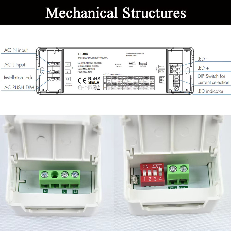 CENFAYA LED Treiber Triac Konstantstrom Dimmer 30W Weiß - Bild 5