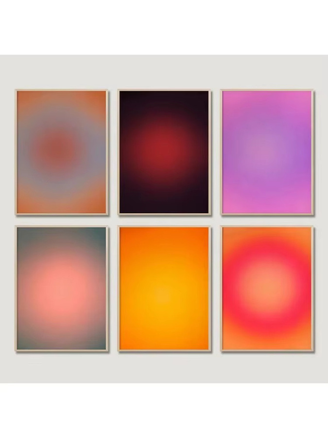 Aura Farbverlauf Wand Kunstdruck als Affirmation Poster auf Leinwand in Portrait-Format - Bild 3