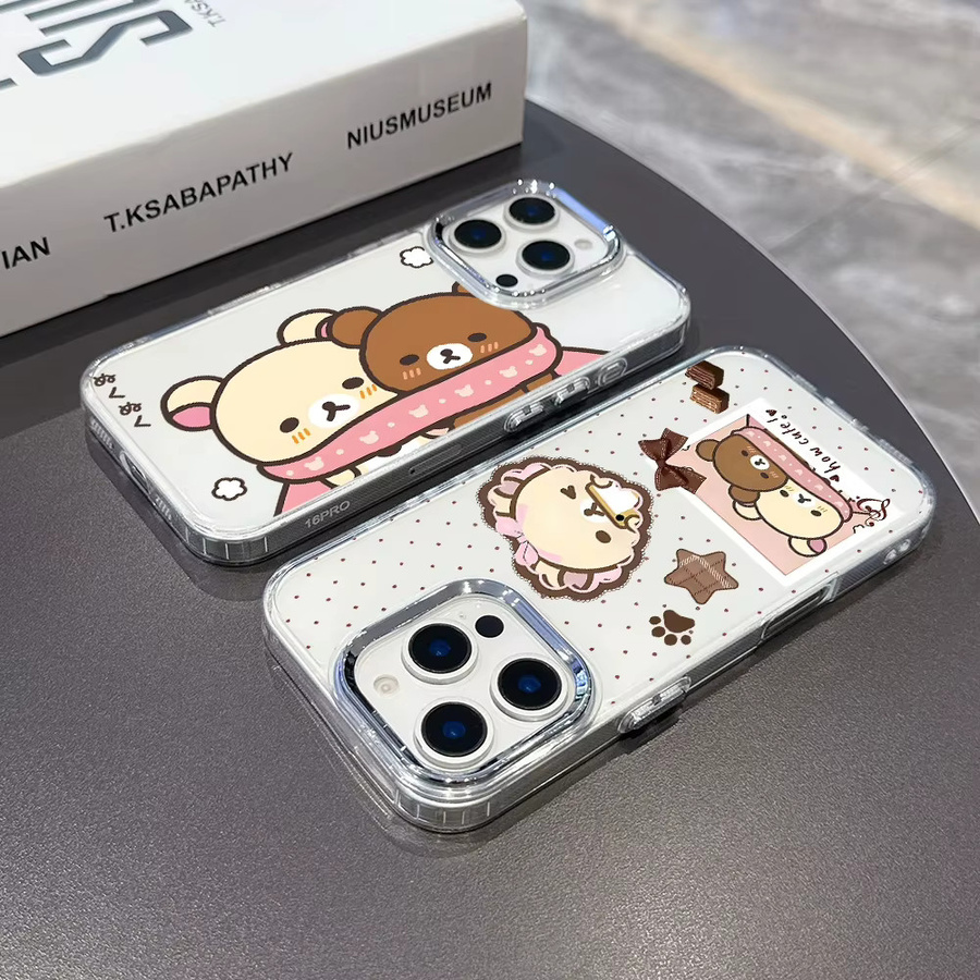 Rilakkuma Erdbeer Handyhülle für Samsung Galaxy S26 Edge S25 S24 S23 FE S22 Ultra Plus A73 5G A72 4G A71 A57 A51 4G Cover in Rot - Bild 2