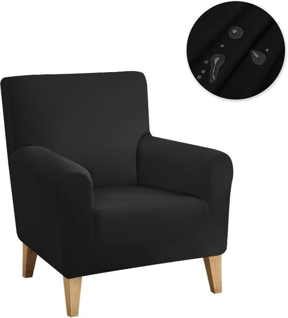 YZFZP Wasserdichter Einzelsofabezug in Schwarz als rutschfester Schonbezug für Sessel aus Polyester und Elastan-Stretch - Bild 1