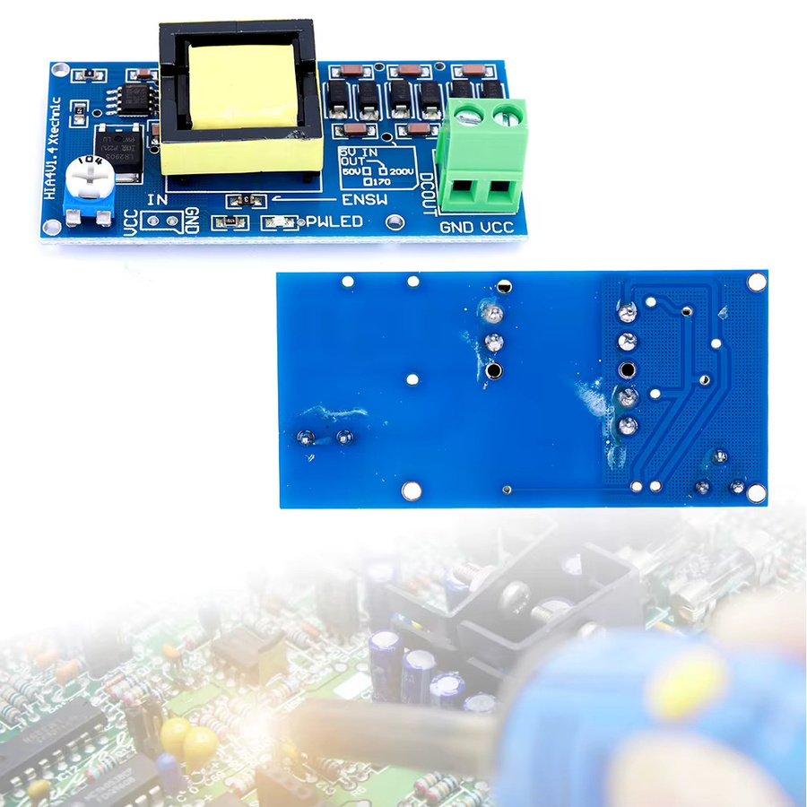 ALLOET Hochspannungs-Aufwärtswandler-Modul 5V-12V auf 300V-1200V DC-DC Boost-Stromversorgungsmodul in Blau mit einstellbarer Leistung - Bild 3