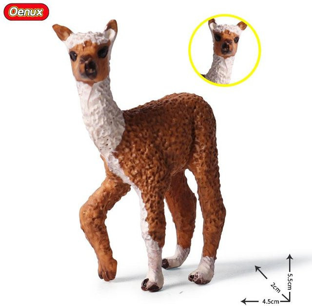 Oenux Wildtiere Wüstenkamel Esel Alpaka Antilope Elch Hirsch Actionfiguren PVC ab 3-6 Jahre - Bild 1