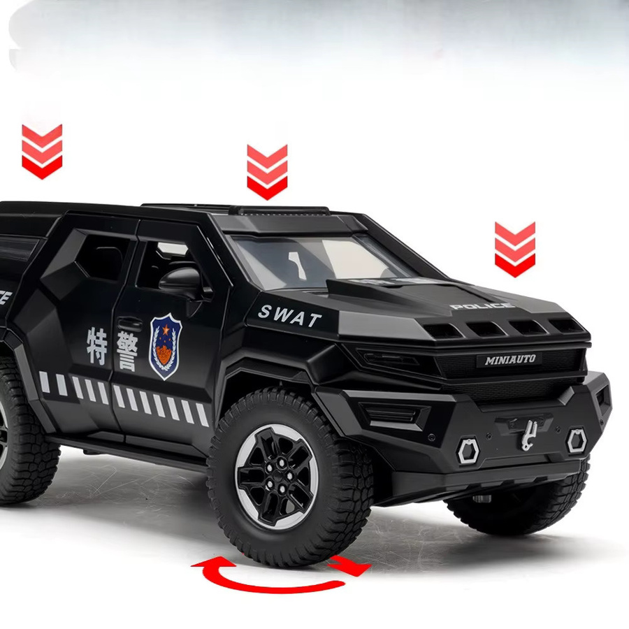 MAKEDA Avengers Polizei-Edition Automodell, 1:24, mit Sound und Licht, Rückzieh-Funktion - Bild 4