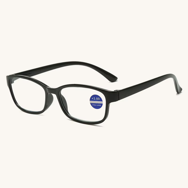 Lesebrille mit Blaulichtfilter, Vollrand, Kunststoff, Schwarz - Bild 1