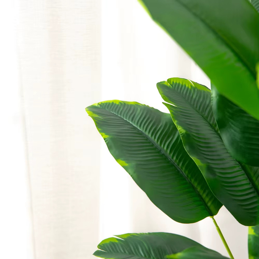 Künstliche Palme Kmitang in Grün, Tropische Bananenbaum-Pflanze aus Kunststoff, Höhe: 65 cm - Bild 4