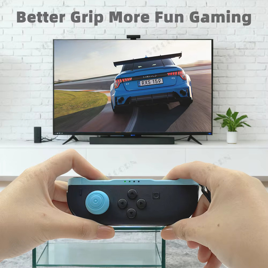 Nintendo Switch Zubehör Handschlaufe für Joycon Controller mit Daumengriffkappen und verstellbarem Trageriemen - Bild 3