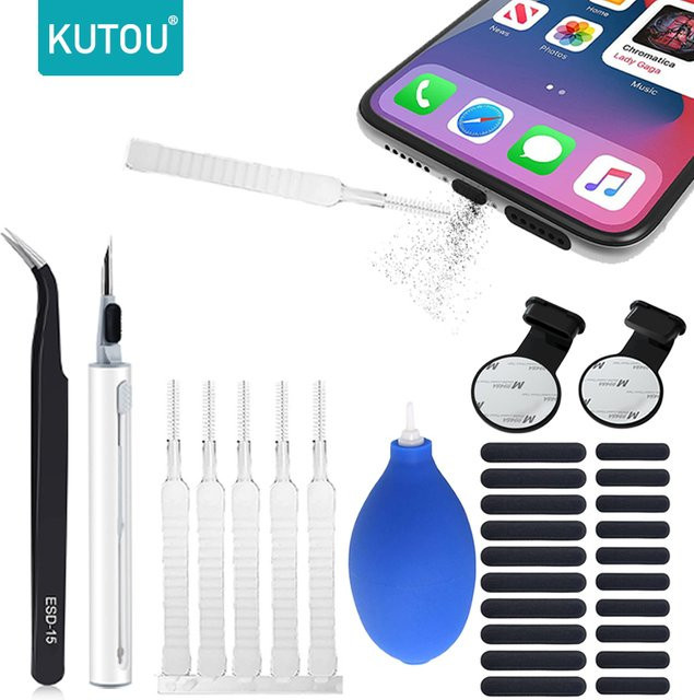 KUTOU Handy-Reinigungsset mit Staubstecker Typ C für iPhone, Samsung und Huawei - Bild 1