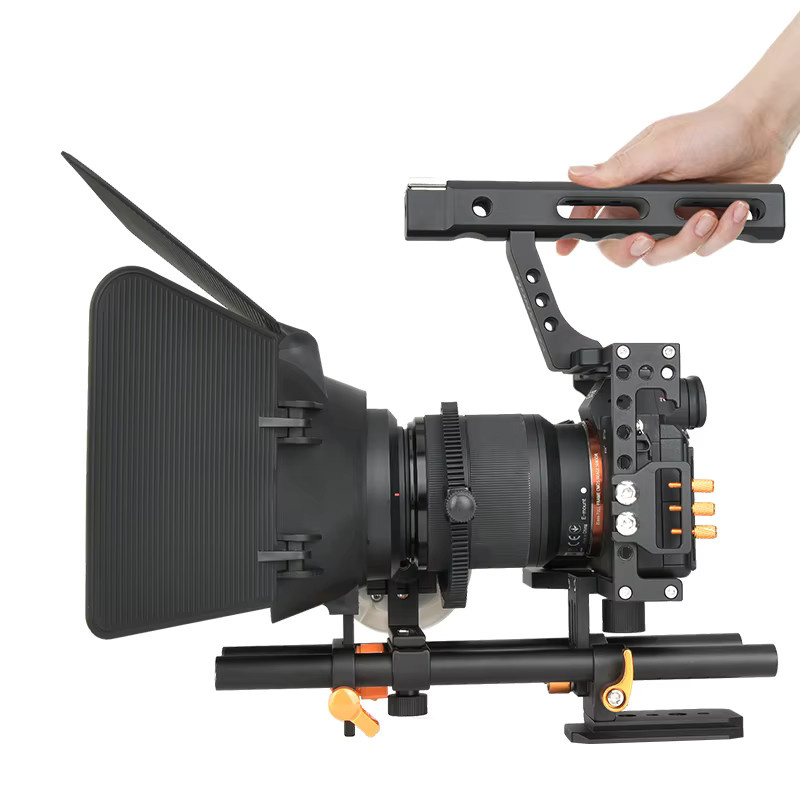 YELANGU Kamerakäfig-Rig-Kit für Sony A7S, A7, A7R, A6000, A6500, A6300 in Schwarz mit zwei Kaltschuhhalterungen und 1/4 Zoll Gewinde - Bild 3
