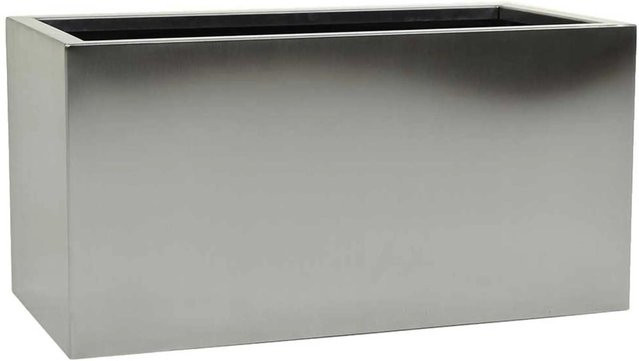 Vivanno Pflanztrog Edelstahl Gebürstet Silber B/T/H: 60 x 30 x 30 cm - Bild 1