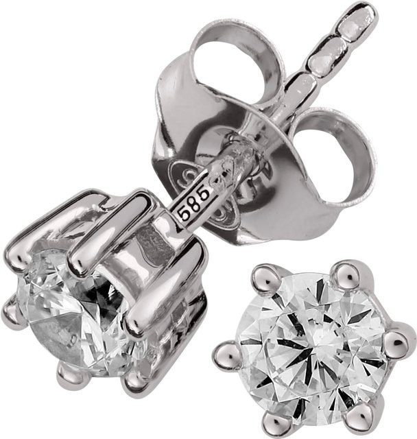heine Ohrstecker 585 Gold, Brillant, Zirkonia, Unisex - Bild 1