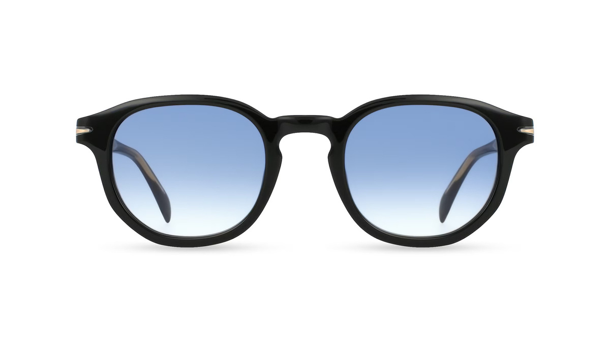 David Beckham DB 1007/S Sonnenbrille, Vollrand, Rund, Acetat, Herren, schwarz - Bild 1