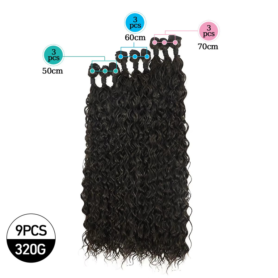 Booming Hair Synthetische Lockige Haarverlängerung, 320g, Damen - Bild 2