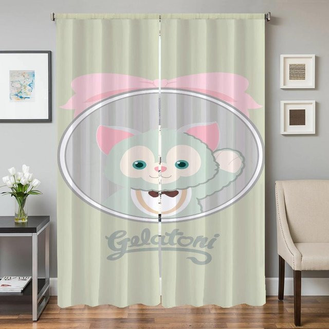 Disney Verdunkelungsvorhänge Set für Wohnzimmer und Schlafzimmer, 2 Stück, Grün, B: 50 cm, H: 70 cm - Bild 1