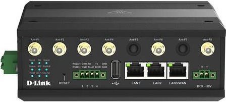 D-Link DOM-550-GSO 5G-IIoT-Gateway in Schwarz mit LTE/5G, Dual-Band WiFi 5, Ethernet/LAN, GPS und USB - Bild 1